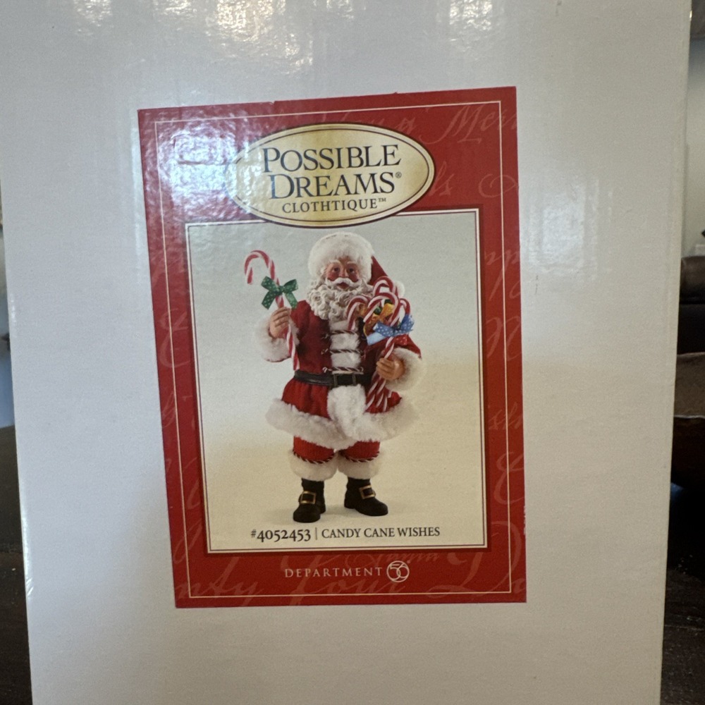Dept 56 Possible Dreams Clothtique #4052453 Candy‎ Cane Wishes NIB RARE